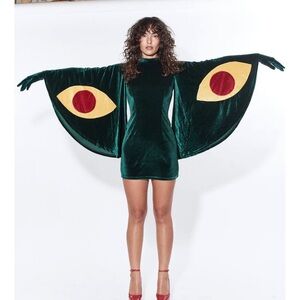 Fashion Brand Company green moth mini dress size medium